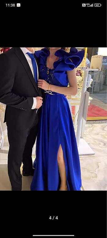 s Beden lacivert Renk Uzun elbise