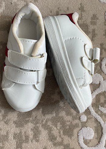 Kız Çocuk Beyaz İlk Adım Ayakkabısı Velcro