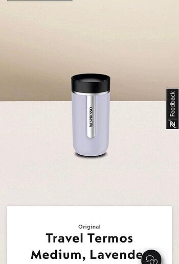  Beden mor Renk Nespresso travel termos medium, lavender