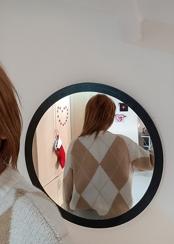 Bej Ekose Desenli Balıkçı Yaka Triko Kazak - Görsel 3