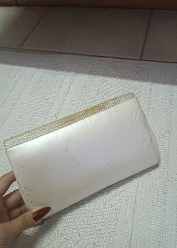 Diğer Beyaz Yılan Desenli Kadın Abiye Çanta