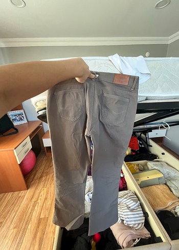 27 Beden Kahverengi düşük bel pantolon vintage