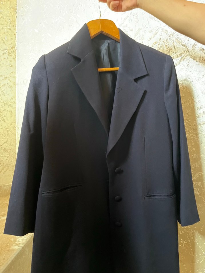 Düğmeli Siyah Hamile Ofis Klasik Kaban - Görsel 2