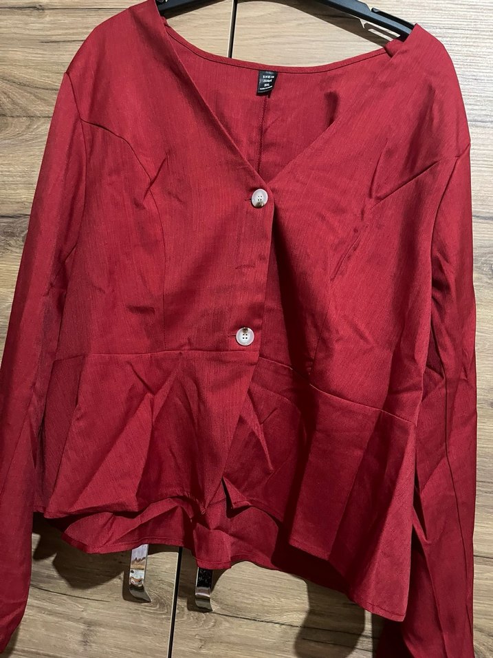 Kırmızı Kadın Uzun Takım Elbise - Görsel 4