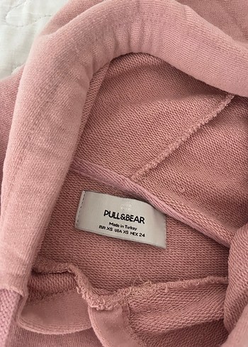 Pull and Bear Pembe Kapüşonlu Sweatshirt