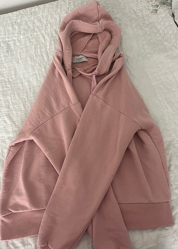 Pull and Bear Pull and Bear Pembe Kapüşonlu Sweatshirt