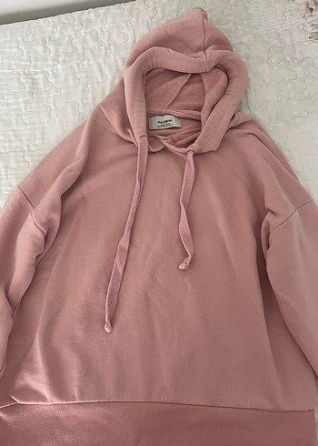 s Beden pembe Renk Pull and Bear Pembe Kapüşonlu Sweatshirt