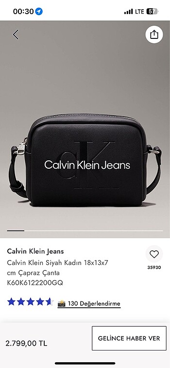 calvin klein çanta