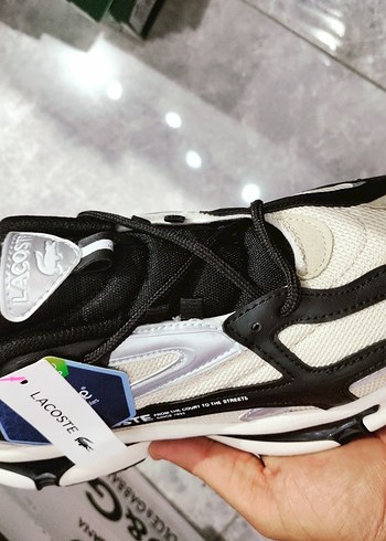 Lacoste Lacoste Erkek Spor Siyah Beyaz Sneaker