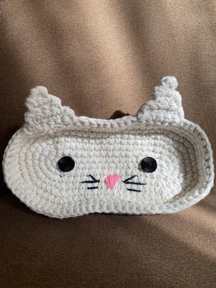 Kahverengi ve Beyaz Sevimli Figürlü Gözlük ve Takı Koyma Kabı - Görsel 3