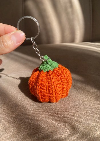 Örgü Balkabağı Anahtarlık - Görsel 2