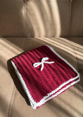 Bordo Fiyonk Detaylı Atkı - Görsel 2