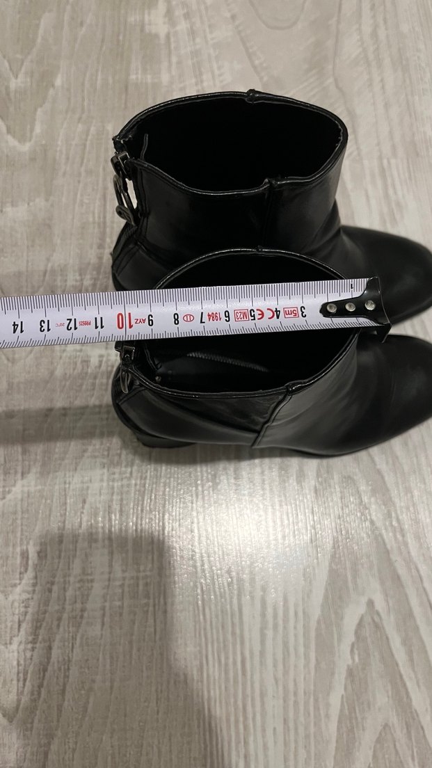 Bershka Kadın Siyah Deri Topuklu Bot - Görsel 4