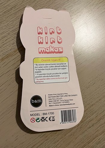 Renkli Kedi Figürlü Çocuk Makası - Görsel 2