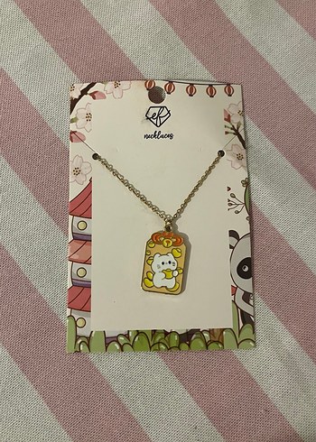 Kahverengi Capybara Zincir Detaylı Midi Kolye - Görsel 4