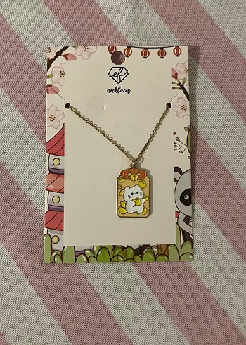 Kahverengi Capybara Zincir Detaylı Midi Kolye - Görsel 6