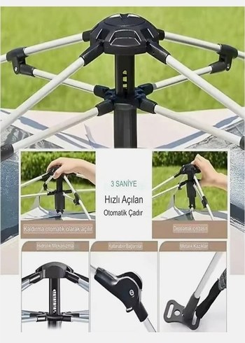 Otomatik 6 Kişilik Tente Çadır - Görsel 3