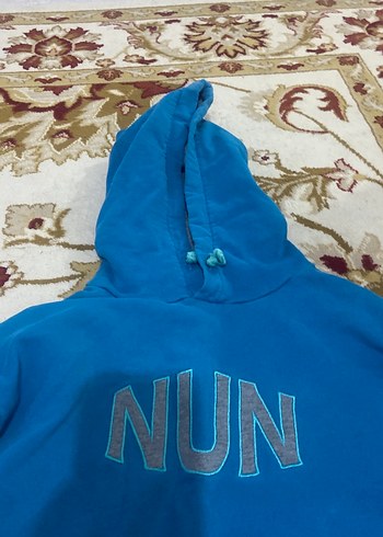 s Beden mavi Renk Mavi Kapüşonlu Kadın Sweatshirt