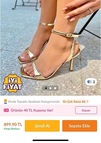 Gold bilek bantlı topuklu