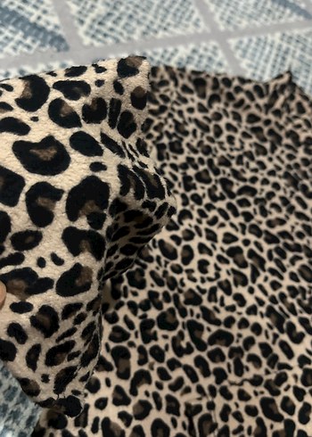 Zara Kahverengi Leopar Desenli Uzun Kollu Bluz