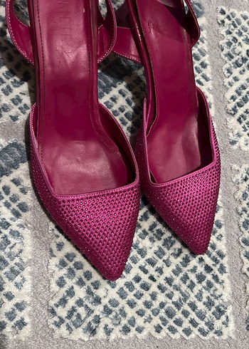 37 Beden Payetli Pembe Stiletto Kadın Topuklu Ayakkabı