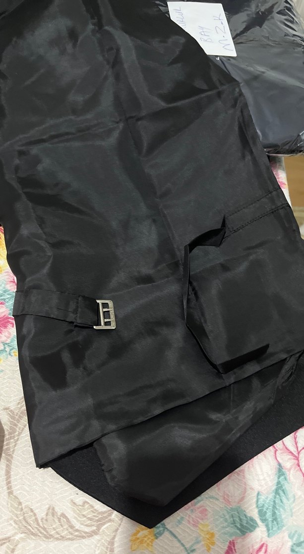 Düğmeli Siyah Erkek Yelek - Görsel 3