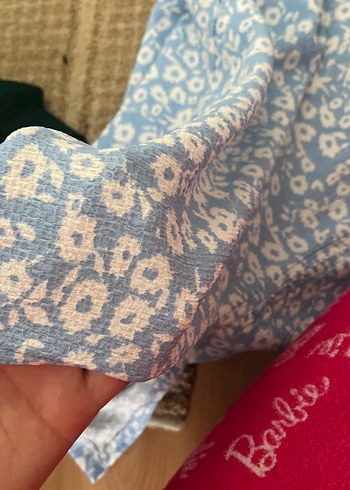 Mavi Çiçek Desenli Bohem Midi Elbise - Görsel 3