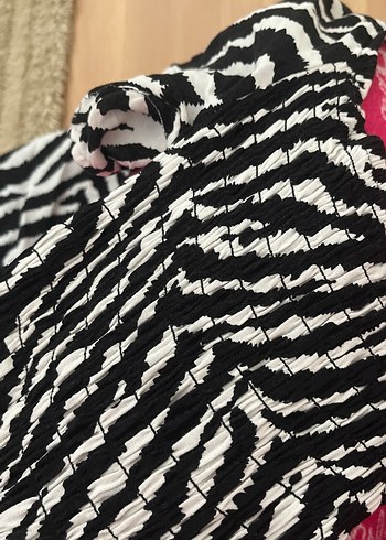 Zebra Desenli Uzun Elbise - Görsel 2