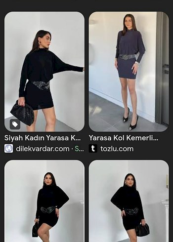 Siyah Uzun Kollu Salaş Keten Tunik - Görsel 8