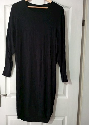 Siyah Uzun Kollu Salaş Keten Tunik - Görsel 3