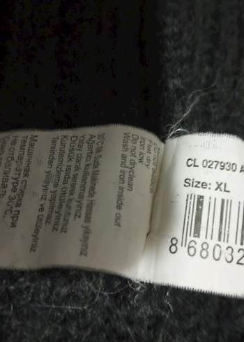 Colins Düğmeli Siyah Erkek Yün Hırka - Görsel 8