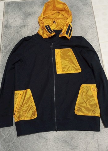 Adidas marka erkek kapşonlu mont - Görsel 7