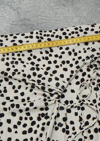 Bağcıklı Salaş uzun i Etek Beyaz Gri - Görsel 3