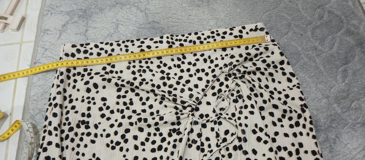 Bağcıklı Salaş uzun i Etek Beyaz Gri - Görsel 3