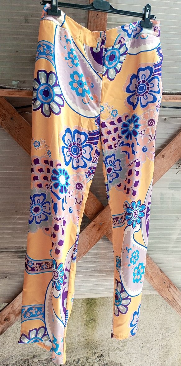 Hem Çok Renkli Desenli Kadın Pantolon - Görsel 3