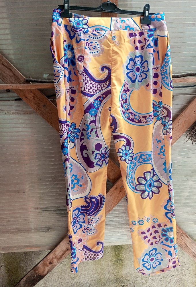 Hem Çok Renkli Desenli Kadın Pantolon - Görsel 4