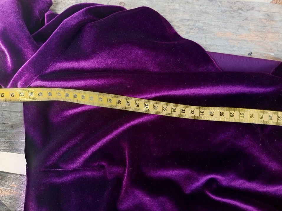 Mor V Yaka Drapeli Uzun Kollu Midi Elbise - Görsel 5