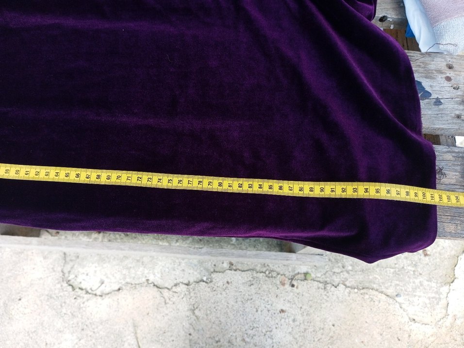 Mor V Yaka Drapeli Uzun Kollu Midi Elbise - Görsel 4