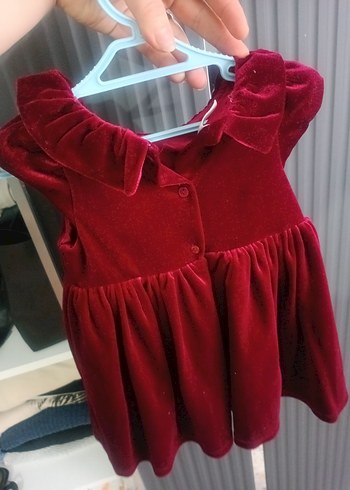 H&M Bordo Kız Çocuk FElbise - Görsel 4