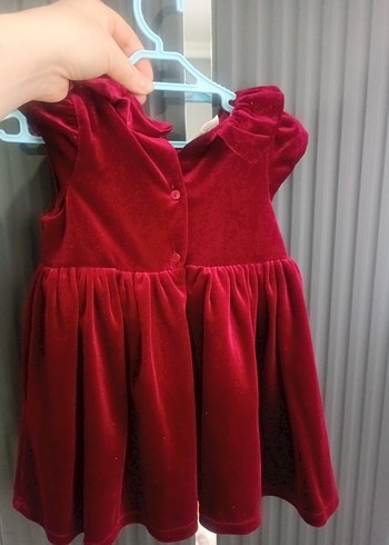 H&M Bordo Kız Çocuk FElbise - Görsel 3