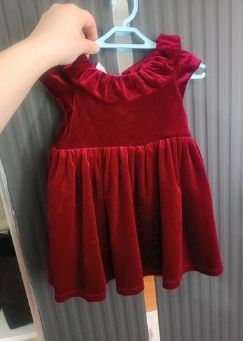 H&M Bordo Kız Çocuk FElbise - Görsel 5