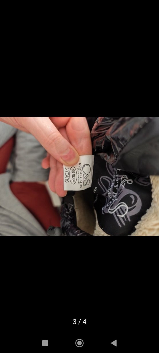 Siyah Çocuk Mont - Görsel 4