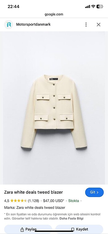 Zara ZARA CEKET