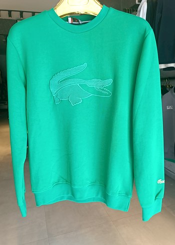 Yeşil Crocodile Nakışlı Erkek Sweatshirt