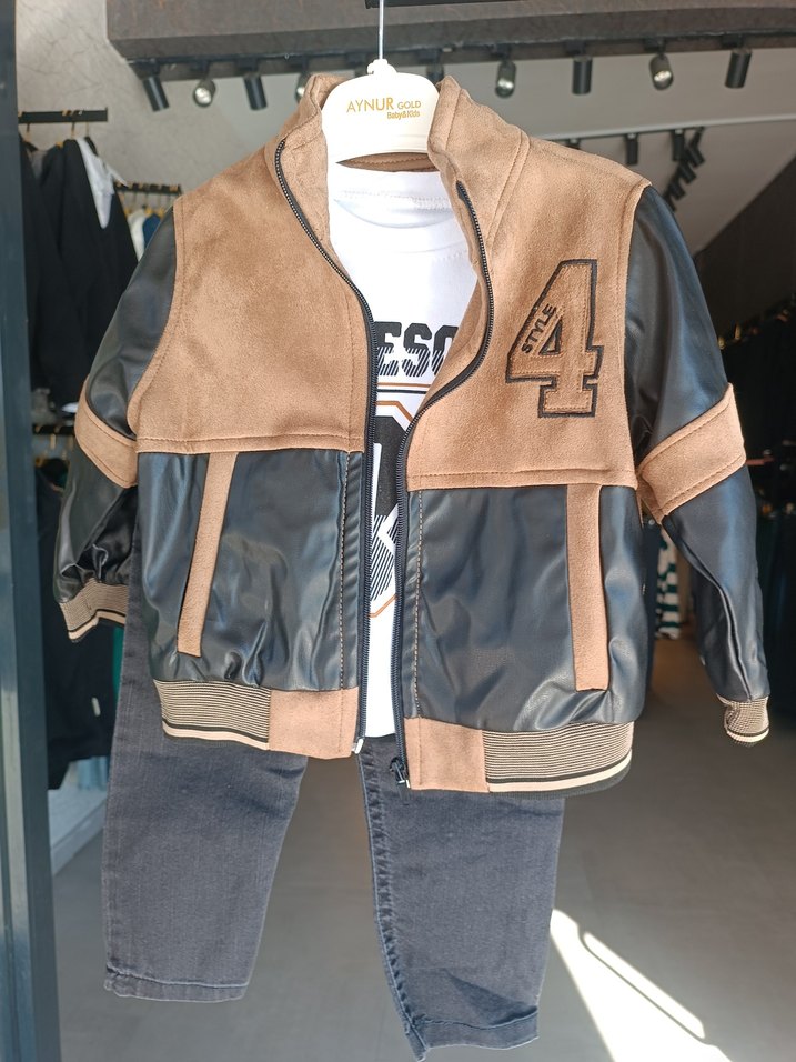 erkek çocuk üçlü takım - Görsel 3