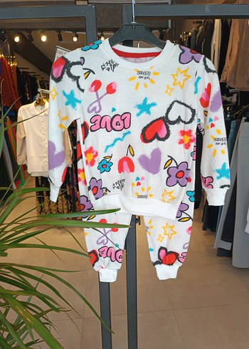 Renkli Desenli Kız çocuk takım - Görsel 2