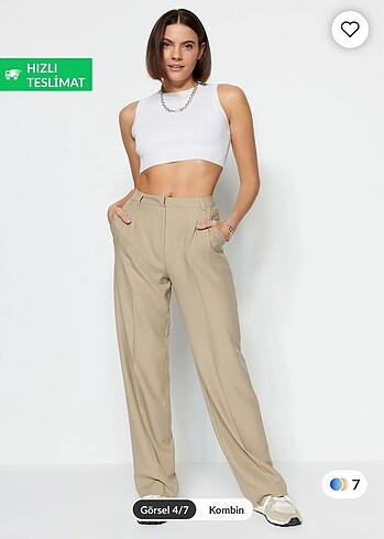 Trendyol milla - limited edition vizon düz kesim pantolon