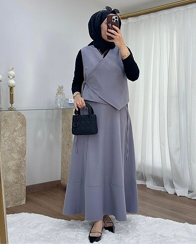 Yandan bağlamalı etek takım