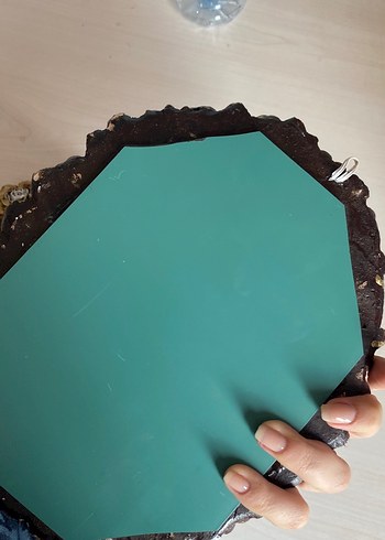 Altın Renkli Vintage Çiçekli Dekoratif Ayna - Görsel 5