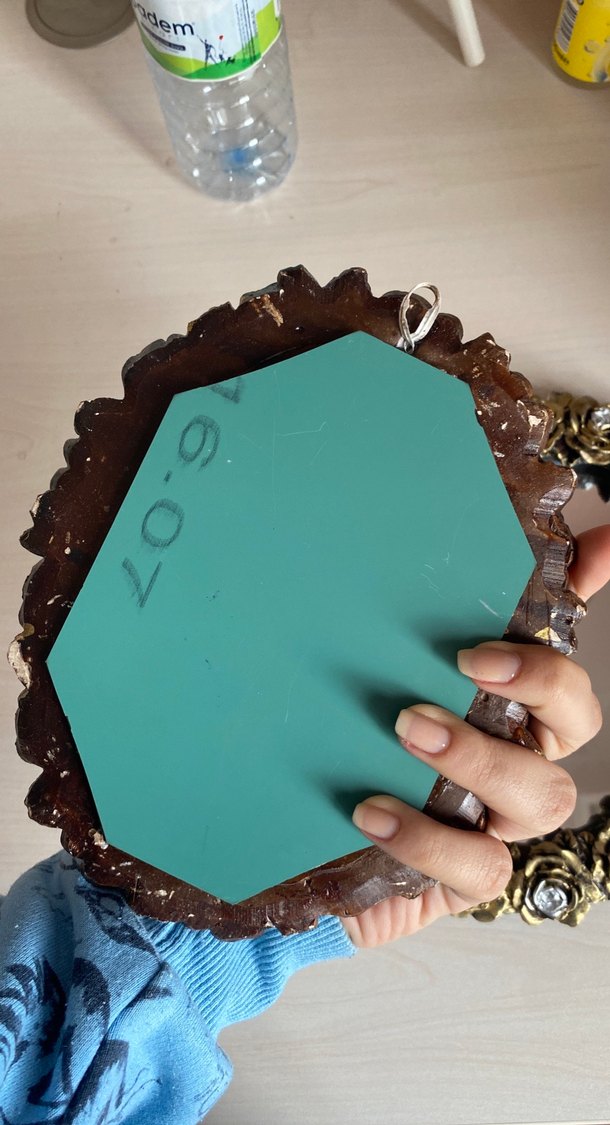 Altın Renkli Vintage Çiçekli Dekoratif Ayna - Görsel 4